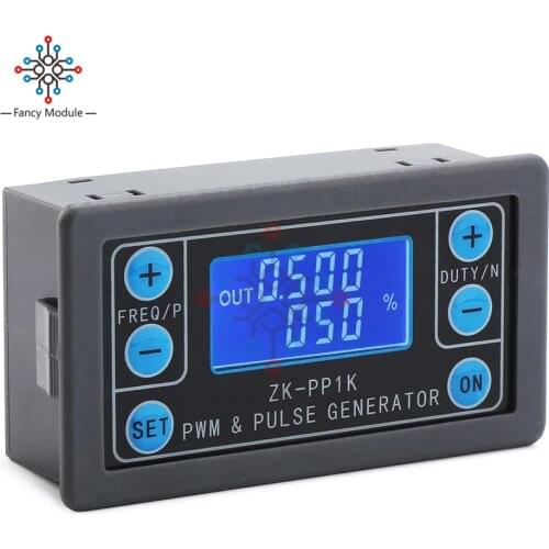 ZK-PP1K Dual Mode LCD PWM Signal Generator 1-Channel 1Hz-150KHz PWM Pulse Frequency Duty Cycle Adjustable Square Wave Generator