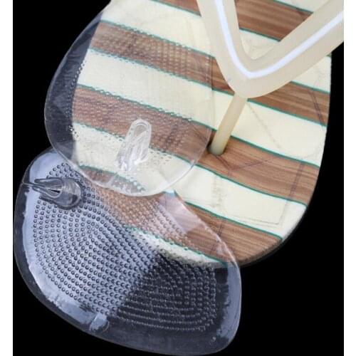 100pairs Gel Anti-Slip Self-adhesive Forefoot Pad Ball of Foot for Slippers Flip-Flops Insoles