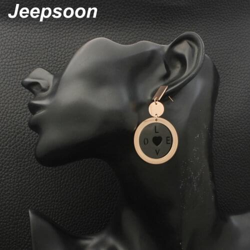 Personality Fashion Stainless Steel Jewelry Long-Style Drop Newest Rose Gold Color Earrings Joker For Woman And Girl EEDZBFBA1