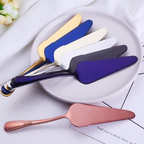 Kitchen quality 304 food grade stainless steel triangle Western cake spade, pizza cheese knife baking tool