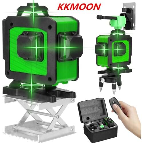 KKmoon 16 Lines 4D Laser Level Green Laser Beam Line Tool 360 Vertical Horizontal Lines with Self-leveling Function Laser Level