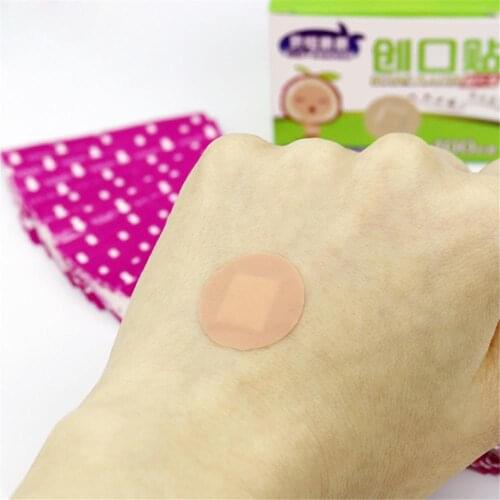 Mini Circular Waterproof Breathable Band Aid Small Wound Patch Hemostasis Adhesive Bandages First Aid Emergency Kit For Children