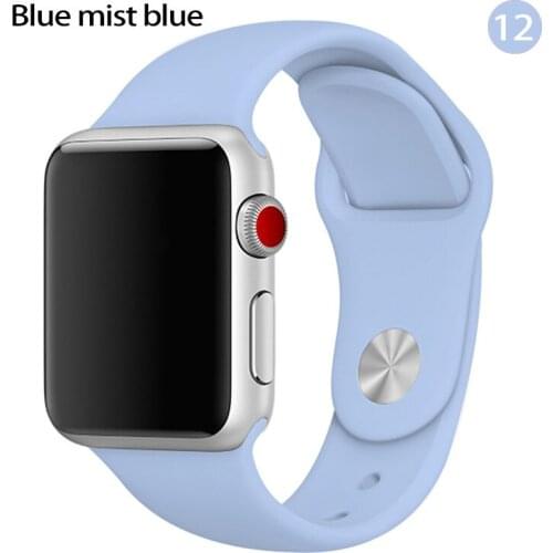 Soft Silicone Replacement Sport Wristband Watch Band Accessories Strap For Apple Watch band Colorful Bracelet Watchband