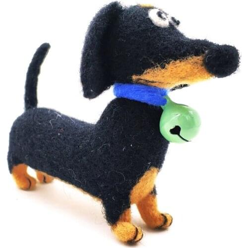 Black Dog Needle Felting Kit for Beginner, Felting Starter Kit, Contains Enough Felting Wool and Tools, English Manual