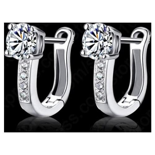 New Fashion Beautiful 925 Sterling Silver Woman Earrings Hot Sale Design Hoop Earring Free Shipping YE243