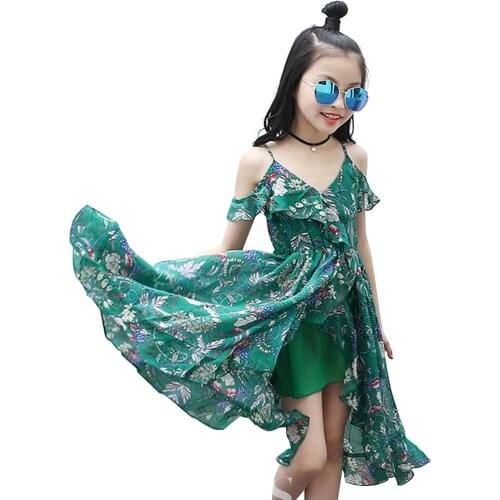 Beach Dresses For Girls Bohemia Kids Beach Dresses For Girls Floral Kid Summer Dress Teenage Childrens Costumes For Girls