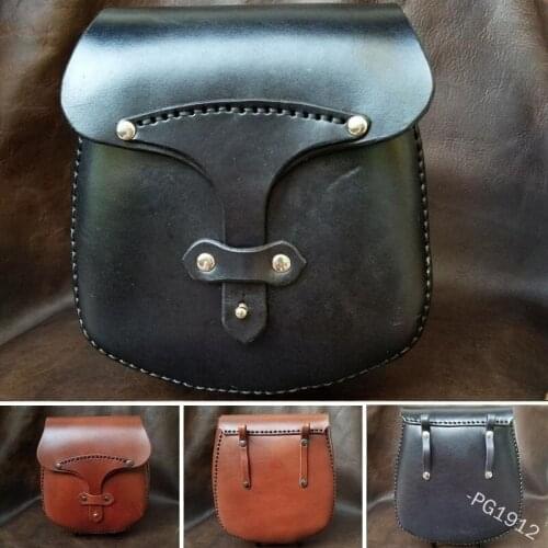 Retro Phone Cards Pouch Bag Belt Waist Packs PU Leather Wallet Adult Medieval Viking Accessory Vintage Coin Purse For Men Women