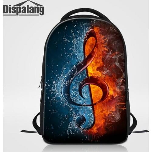 Dispalang Musical Note Printing Laptop Backpack For Teenagers Multifuncational Computer Bagpack Violin Women Travel Shoulder Bag
