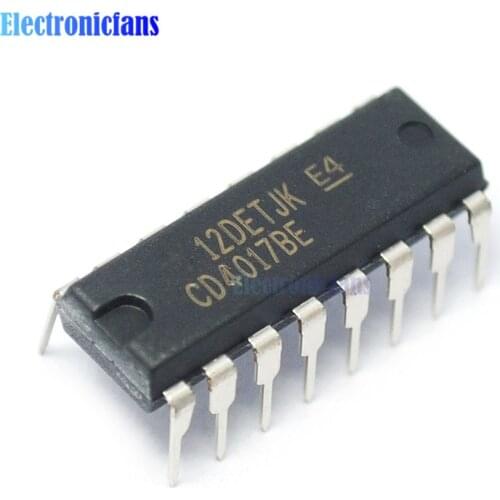 5Pcs CD4017 CD4017BE 4017 DIP-16 DECADE COUNTER DIVIDER IC