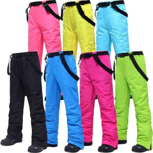 Ski Pants Men And Women Outdoor High Quality Windproof Waterproof Warm Couple Snow Trousers Winter Ski Snowboard Pants