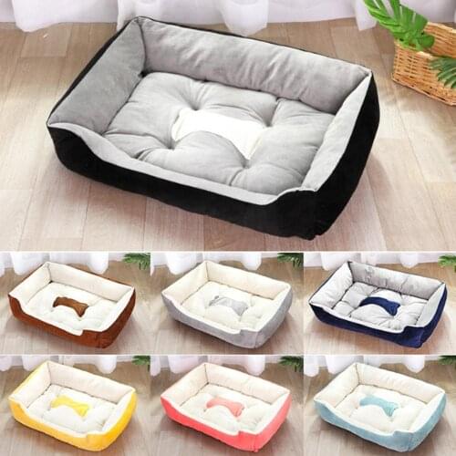 Dog Bed Mat Kennel Soft Dog Puppy Pet Supplies Nest For Small Medium Dogs Winter Warm Plush Bed House Waterproof Cloth Dog Bed