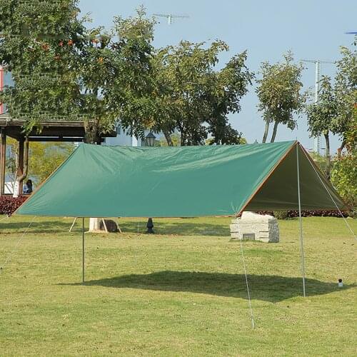 4x3m 3x3m Awning Waterproof Tarp Tent Shade Ultralight Garden Canopy Sunshade Outdoor Camping Hammock Rain Fly Beach Sun Shelter