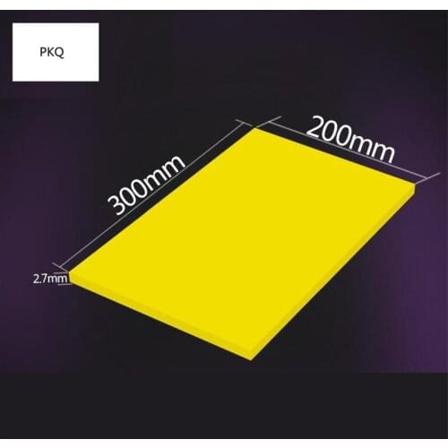Thick 2.7mm Pure Yellow Plexiglass plastic Sheet acrylic board organic glass cutting acrylic sheet plastic