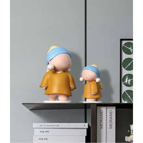 Great Artists Ornaments Great Art Gallery Series, Home Creativity, Girls Birthday Gift With Pearl Earrings Tabletop Furnishing