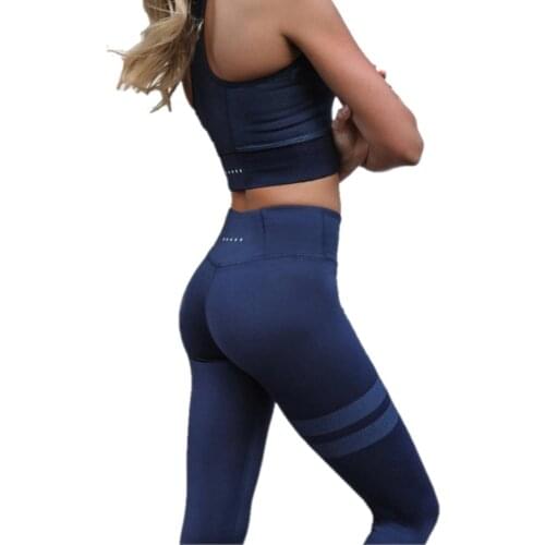 High Waist Workout Leggings Womens Crop Top with Legging Two Piece Set Push Up Gym Running Fitness Leggings Female Activewea