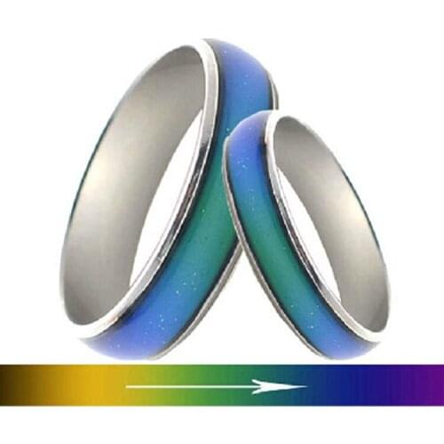 1 pcs Color change As the temperature Glow in the Dark Spiral Ring lovers Glowing Finger Rings Bar Jewelry Size Random Send