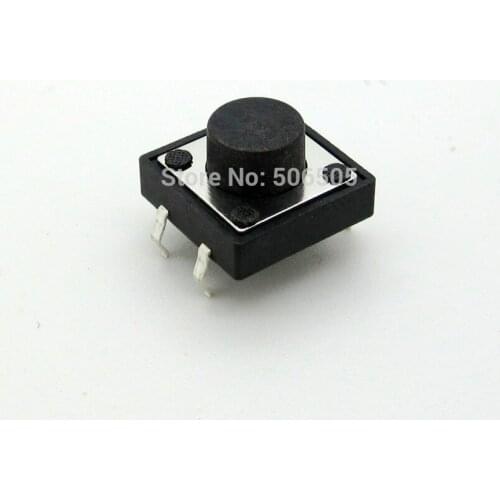 12x12x7mm 4pin DIP Tactile Tact Mini Push Button Switch Micro Switch Momentary 50pcs/lot