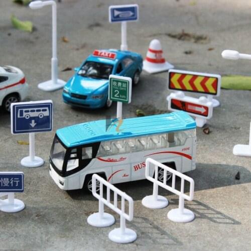 28 PCS/sets of Road Signs, Traffic Signs, Childrens Toys and Accessories Toy Car Accessories Doll editors props Diecast