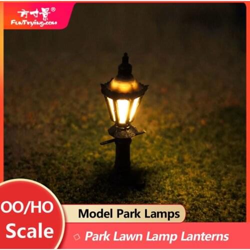 3 PCS HO/OO Scale Model Grass Lamps/Model Park Lamps