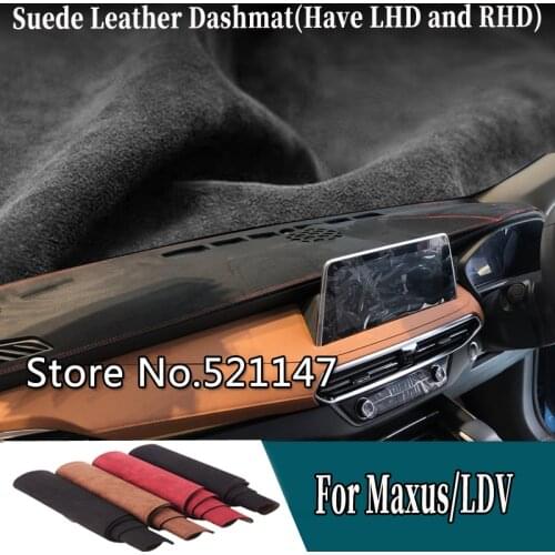Accessories Car-Styling Suede Leather Dashmat Dashboard Covers Dash Mat Carpet For Maxus LDV T70 T60 T90 G10 G50 G20 D90 PRO D60