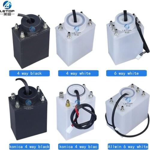 Allwin Human JHF Vista Yaselan Taimes Icontek Solvent Printer 6 connector Sub Ink Tank for KONICA 512I