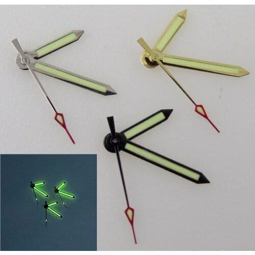 For NH35A NH36A Automatic Movement Silver Rose Gold Black Watch Hand Needles Green Luminous