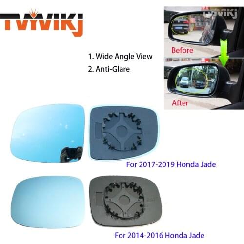 TVYVIKJ Side Rearview Mirror Blue Glass Lens For HONDA Jade 2014-2019 Wide Angle View anti glare door mirror Without heating