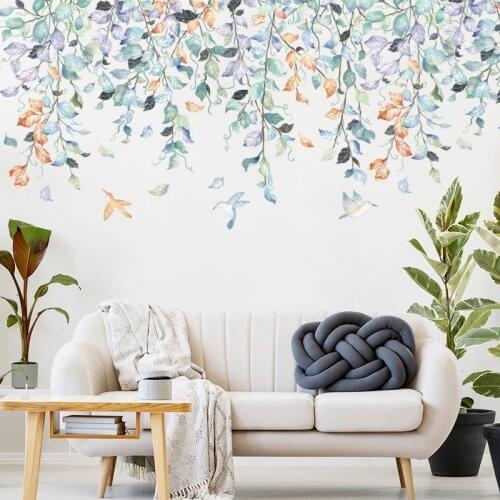 Large Nordic Colorful Vine Wall Stickers for Living room Bedroom Wedding Party Background Wall Decoration Home Decor Wall Poster