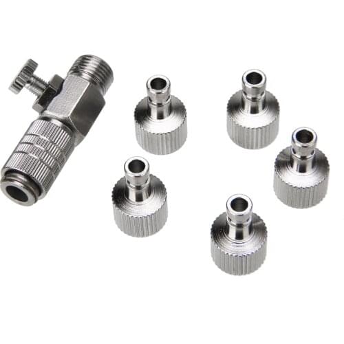 Airbrush Quick Release Coupling Disconnect Adapter With 4pcs 1/8 INCH Male And Female Fittings HS941 For Air Compressor