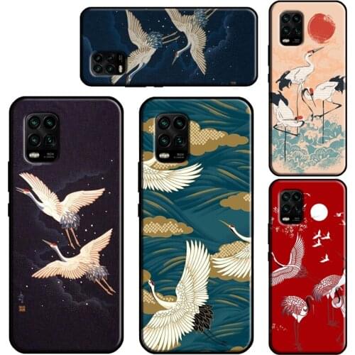 Japanese Cranes Art For Xiaomi Mi 11 Lite Case 11 Ultra 10T Pro POCO X3 M3 Pro F3 Cover For Xiaomi Mi 11 Case