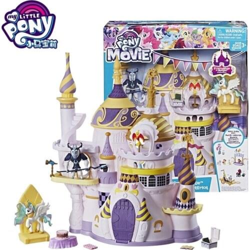 Hasbro My Little Pony Princess Movie Magic Castle Girl Suprise Toy Horse Animal Model for Children Gift
