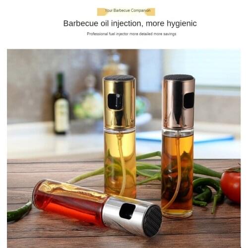 Push-type Oil Bottle, Glass Oiler, Barbecue Spray Bottle