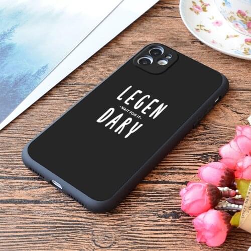 For iPhone Legen Wait For It Dary Barney Stinson Quote Black Print Soft Matt Apple iPhone Case
