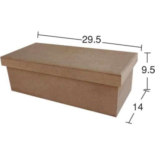 KU342 Small Shoes Box, Unpainted Raw Wood Mdf Box