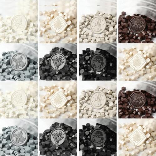 100PCs/Bag All-match Neutral Colors DIY Wax Seal Sealing Beads Envelope Wedding Packaging Postcard Postage Stamps Scrapbooking