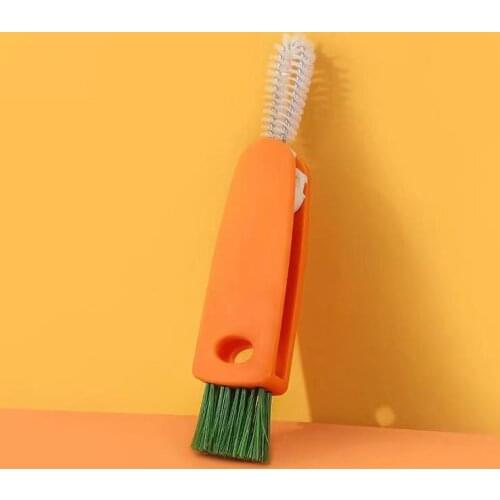Three-in-One Cup Lid Cleaning Brush Household Kitchen Multifunctional Folding Mini All-round Creative Cleaning Brush