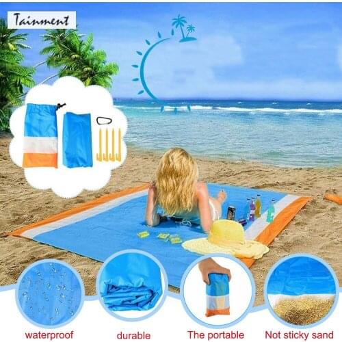 2M Outdoor Picnic Mat Waterproof Beach Blanket Portable Camping Ground Mat Mattress Outdoor Camping Table Cloth Picnic Blanket
