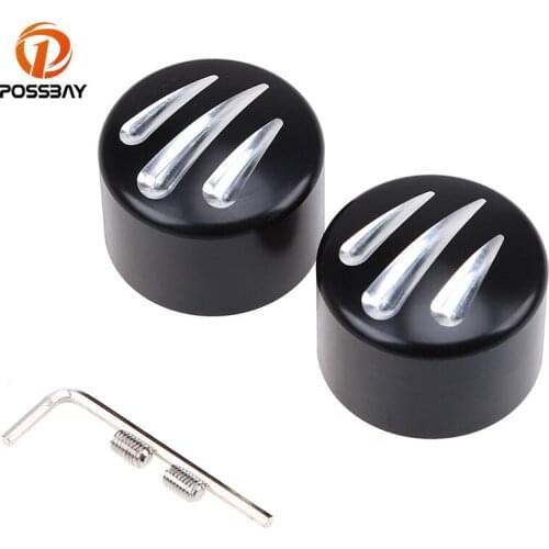 POSSBAY for Harley XL883 XL1200 Motorcycle Front Axle Nut Cover Axle Caps Bicicleta Motorbike Scooter Axle Cap Nut Cover