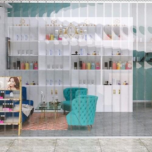 Door Curtain PVC Transparent Air-conditioning Room Hanging Strip Screen Windproof Prevent Heat Leak Soft Glass Window Curtains