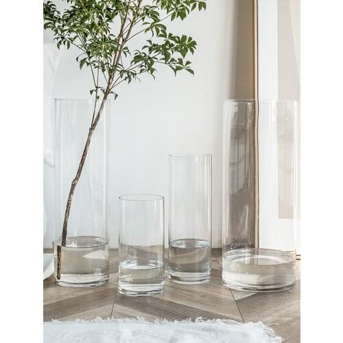 Floor Glass Vases Flower Arrangements Transparent Creative Nordic Vases Minimalistic Hydroponics Terrario Home Decoration DI50HP