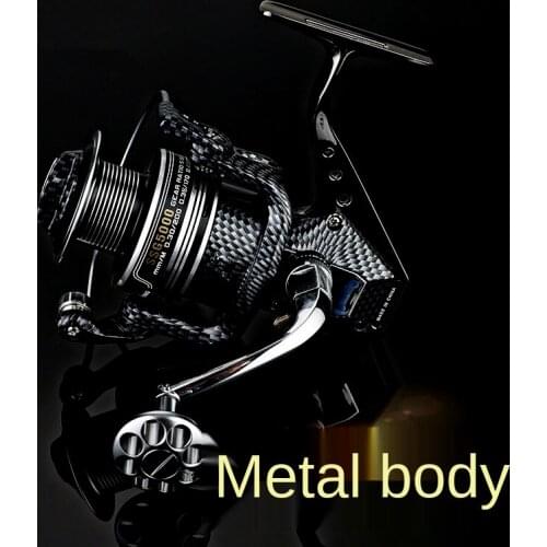 Black Hawk Spinning Wheel All Metal Fishing Wheel Spinning Saltwater Fishing Reel Snakeskin Cloak Coating Carp Fishing Reels