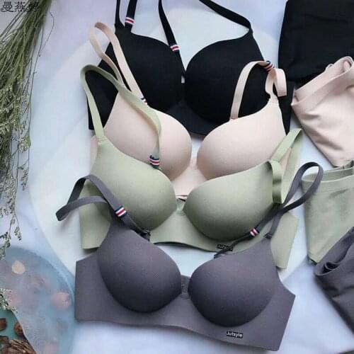 Sexy Deep U Cup Bras For Women Push Up Lingerie Seamless Bralette Backless Plunge Intimates Female Underwear 2021