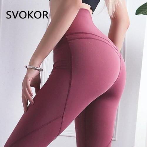 SVOKOR Sexy Peach Hip Leggings Women High Waist Sport Legging Push Up Mujer Gymwear Skinny Workout Booty Pants Training