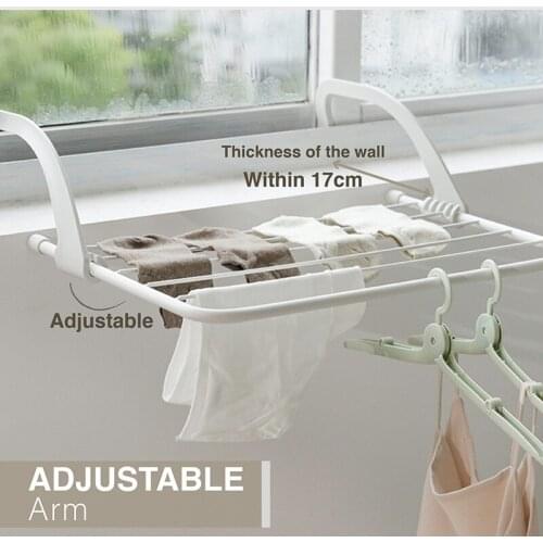 Foldable Drying Rack Household Clothing Drying Rack Balcony Adjustable Shelf Multifunctional Clothes Towel Shoe Storage Hanger