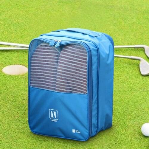 Golf Shoe Bag Large Capacity Portable Three-Compartment Shoe Bag Golf Bag Rain Cover Bag Waterproof Flight Travel Bag
