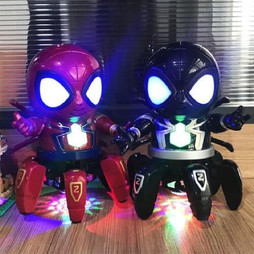 Dance Spider Action Figure Toy Venom LED Flashlight with Sound Electronic Toy