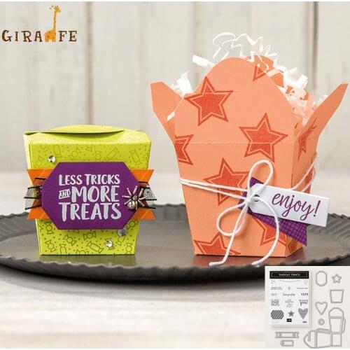 Takeout Treats Metal cutting dies and stamps For Scrapbooking Embossing Decorative Crafts DIY Paper Cards Stamps and Dies Sets