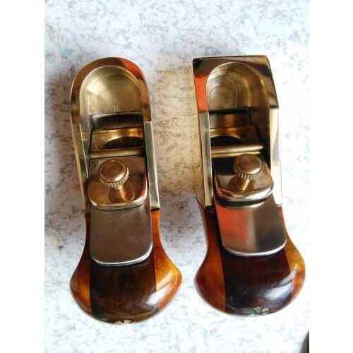 1 PC Convex Plane & 1 PC Flat Plane Nice Quality Wood Working Brass Plane 2-1/4"