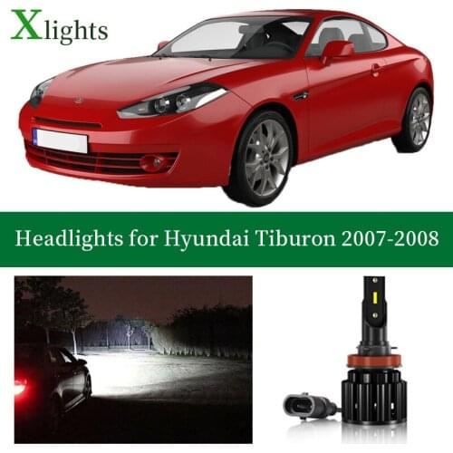Xlights For Hyundai Coupe Tiburon 2007 2008 Led Headlight Bulb Low High Beam Lamp Ultra Bright Headlamp Auto Light Accessories