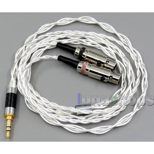 LN006081 2.5mm 3.5mm 4.4mm 4 Cores Pure Silver Shielding Headphone Cable For Audeze LCD-3 LCD-2 LCD-X LCD-XC 4z MX4 GX